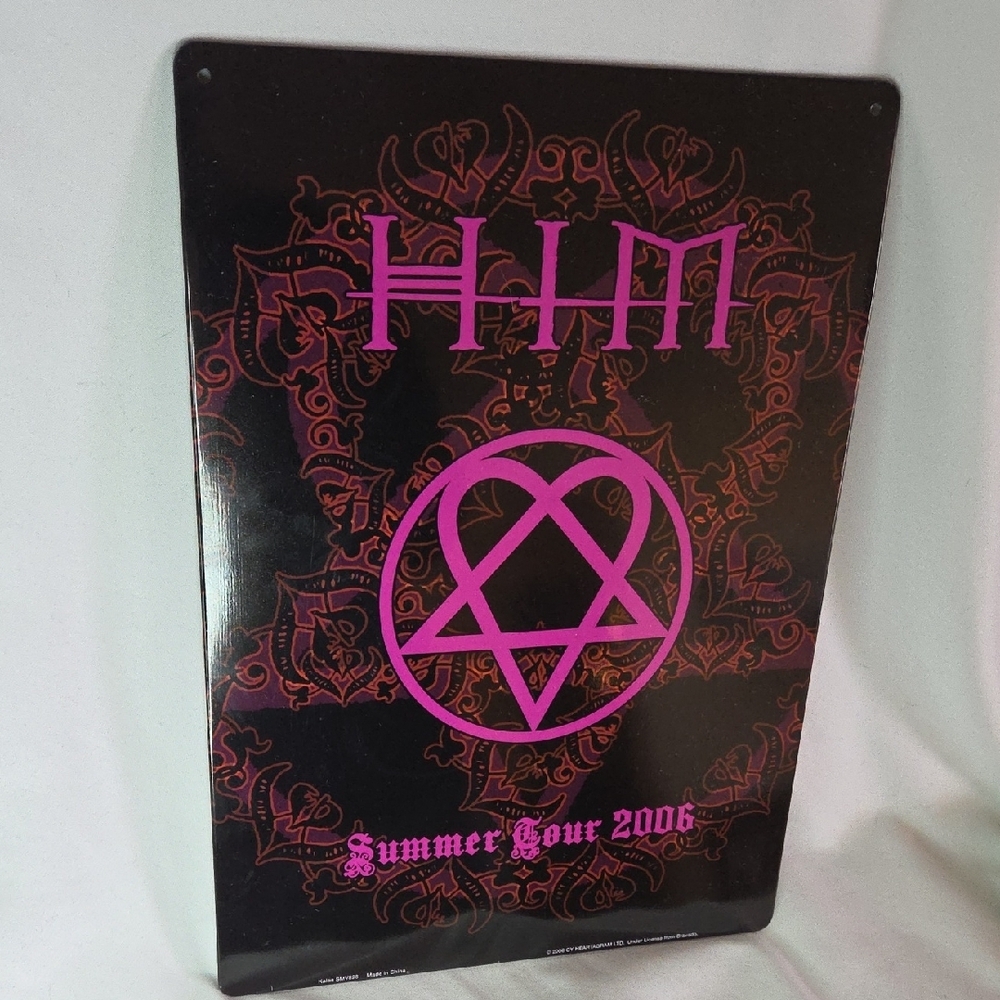 HIM Summer Tour 2006 Metal Sign Rare Bravado Finnish Band Merch